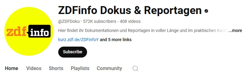 Kênh Youtube của ZDF