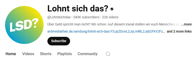 Kênh Youtube của Lohnt sich das